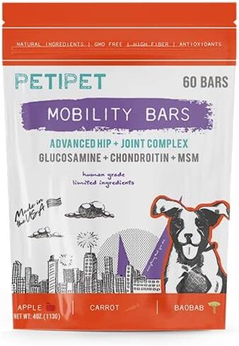 Hip and Joint Supplement for Dogs - Glucosamine and Tumeric Treats - Anti-Inflammatory Chews for Joint Health Support, Arthritis, Pain Relief - For Large and Small Breeds, Senior Dogs, Puppies in Saudi Arabia