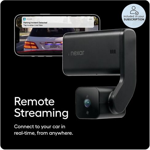 Nexar beam2 Dash Cam - 1 Year Nexar Connect Subscription Included - 2K QHD LTE Connected Unlimited Cloud Storage Live Streaming Parking Mode Night Vision - Front & Cabin Cam (128GB Internal Storage) in Saudi Arabia