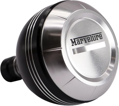 Power Handle Knob Fishing Spinning Reel Accessories for Shimano Type A, Daiwa Type S (Silver Black, 1.5 inches / 38 mm) in Saudi Arabia