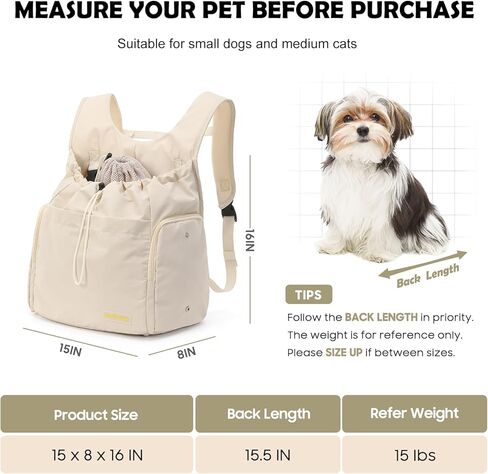 حقيبة ظهر للحامل الأمامي للكلاب، حقيبة ظهر لحمل الكلاب الأليفة قابلة للتعديل، حقيبة ظهر شبكية جيدة التهوية للسفر مع نوافذ جانبية بسحاب للسفر والمشي لمسافات طويلة للكلاب الصغيرة والمتوسطة والقطط (بحد أقصى 15 رطلاً) in Kuwait