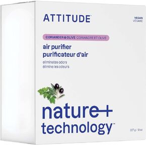 ATTITUDE Natural Air Purifier with Activated Carbon Filter, Hypoallergenic, Pink Grapefruit, 8 Oz, 15226