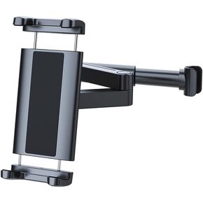 Car Headrest Tablet Mount Holder - Adjustable Car Tablet Holder Back Seat for Kids, Backseat Tablet Clamp, Road Trip Essentials, Fits iPad Pro Air Mini 2023 2022, Galaxy, Fire, 4.7-12.9" Tablet