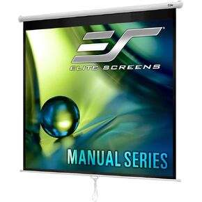 Elite Screens Manual Series, 71-INCH 1:1, Pull Down Manual Projector Screen with AUTO LOCK, Movie Home Theater 8K / 4K Ultra HD 3D Ready, 2-YEAR WARRANTY, M71XWS1