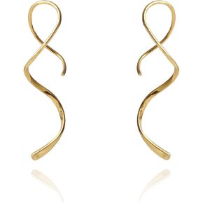 Pull Through Earrings Sterling Silver Wire Open Hoops Threader Earrings, 18 Gauge (1.0mm)
