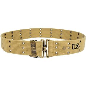 World War WW2 U.S. M1936 Pistol Belt Khaki WWII US Army M36 Pistol Belt Tactical will fit 25"- 51" waist