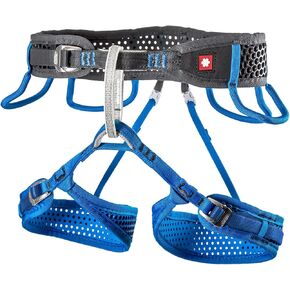 Ocun Webee Rock Climbing Harness, 4 Gear Loop Half Body Safety Harness for Indoor, Big Wall, Trad & Alpine Climbs (3 Buckle)