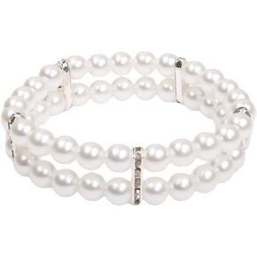 2 صفوف من اللؤلؤ للحيوانات الأليفة قلادة طوق بلينغ إكسسوارات سحر الحيوانات الأليفة جرو مجوهرات جرو تشيهواهوا يوركي مصنوعة يدويًا قابلة للتعديل (وردي، صغير جدًا) in Kuwait