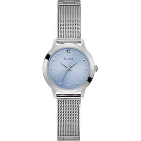 GUESS Women's Quartz Stainless-Steel Strap, Silver, Casual Watch (Model: U1197L2)