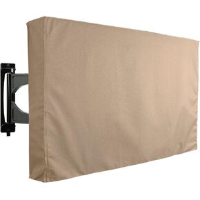 KHOMO GEAR Outdoor TV Cover Brown- Universal Weatherproof Protector for 65-70 Inch TV - Fits Most Mounts & Brackets
