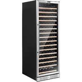 Empava Beverage Refrigerator Cooler 78 Cans and 20 Bottles Freestanding Dual Zone Fridge Cellar for Wine Soda Beer in Stainless Steel, 24 Inch