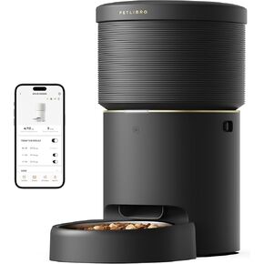 PETLIBRO Automatic Cat Feeders, 5G WiFi Pet Feeder with Vacuum Food Storage for Pet Dry Food, Low Food & Blockage Sensor, 1-10 Meals Per Day, Up to 10s Meal Call for Dog & Cat