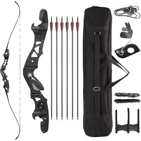 ILF Takedown Recurve Bow for Adult & Youth Beginner,Bow and Arrow Set 62" Recurve Hunting Bow for Outdoor Training Practice Right Hand