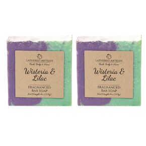 American Flag - Apple Pie Scented - Fresh, Warm and Cozy - Handcrafted Fragranced Bar Soaps by Lathered Artisan - Detergent-Free bar soaps for a Skin Healthy Lather (Apple Pie)
