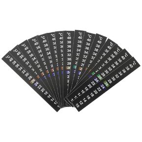 Adhesive Strip Thermometer Liquid Crystal Strip Temperature Strips Aquarium Thermometer Sticker Fish Tank Thermometer Stick on Thermometer Strip for Brewing 30 Pcs