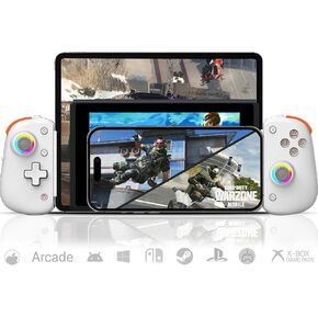 arVin Wireless Gamepad Controller for iPad Pro 13"/Air/Mini/Tablet/iPhone/Android/Switch/PS4/PC with Hall Effect Sensing Joystick/RGB Light/Turbo/Macro Key/6-Axis Gyro/Vibration/Streaming/Cloud Gaming in Saudi Arabia