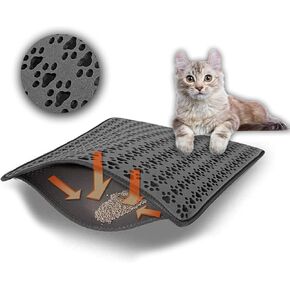 VT-Cat Litter Mat، بساط محاصرة القمامة، بساط فضلات القطط، بساط صندوق الفضلات، بساط فضلات لصندوق الفضلات، كبير جدًا