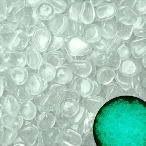 Glow Pebbles, 200 pcs Glowing Rocks, Glow in The Dark Stones for Outdoor Decor, Garden Lawn Yard, Luminous Pebbles for Landscaping, Walkway Pathway, Aquarium Fish Tank Rocks (Star White)