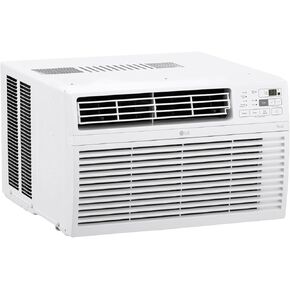 مكيف هواء نافذة LG 10000 BTU [2023 جديد] جهاز تحكم عن بعد واي فاي، فلتر قابل للغسل للغاية يبرد 450 قدم مربع لمكيف هواء وحدة تكييف الهواء للغرفة المتوسطة والكبيرة، سهل التركيب، أبيض LW1017ERSM1