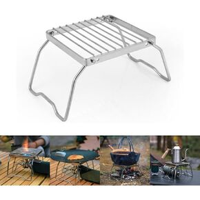 Portable Stainless Steel Folding Grill Stand Compact and portable stainless steel grill stand suitable for outdoor cooking, camping, picnics, and backyard grilling - with Carry Bag.