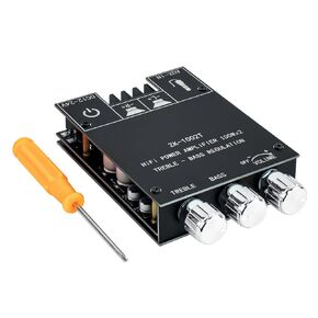 100W+100W Bluetooth Amplifier Board with Treble and Bass Control 2.0 Channel Stereo AMP Board for DIY Passive Speakers Home Theater