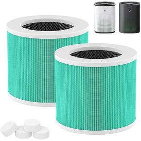 HY1800 True HEPA Replacement Filter Compatible with Loytio/AYAFATO/IOIOW and MORENTO Air Purifier，H13 True HEPA for HY1800 Air Purifier Replacement Filter (2 Pack)