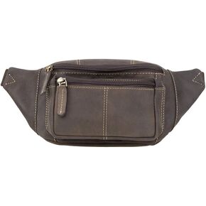 Visconti 720 Leather Waist Pack, Belt Pouch, Fanny Pak, Bumbag (Oil Brown)