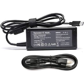 65W 45W USB C Charger for Dell Chromebook 3100 5190 3400 Latitude 7410 7310 9410 7389 7370 7275 7285 5285 5290 2in1 XPS 13 9350 9365 9310 9370 9380 7390 LA45NM150 LA65NM170 2YKOF Laptop Type C
