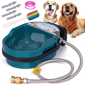 Automatic Dog Waterer Outdoor Water Bowl Dispenser 2L Self Filling Water Trough Drinking Water Feeder for Dogs Horse Chicken Cattle Poultry Farm Animal, Large Livestock Waterer