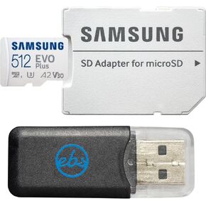 Samsung 512GB EVO Plus MicroSD Memory Card for Samsung Tablet Works with Galaxy Tab S9+, Galaxy Tab S9, Galaxy Tab S9 Ultra (MB-MC512KA) Bundle with 1 Everything But Stromboli MicroSD Card Reader