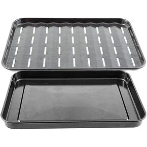 Nuwave Genuine Replacement Non-Stick Enamel Baking Pan & Broiler Rack, Guaranteed to Fit, Sold by Original Manufacturer, Compatible with Every Bravo XL Air Fryer Oven Models 20801,20802, 20811, 20850