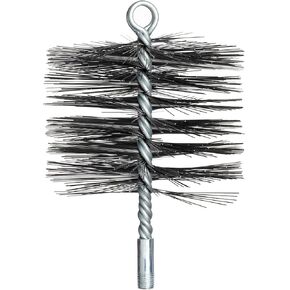 Stanbroil 6 Inch Round Chimney Cleaning Brush with 1/4" NPT Fitting for Insulated Chimneys, Stainless Steel or Metal Stove Pipes- Works with Most Chimney Rod Sets