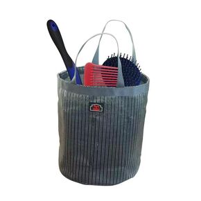 BARN & STABLE Mesh Horse Grooming Bag with 8 Pockets Grooming Tote for Horse Tear-resistant Grooming Organizer Caddy Bag Elastic to Secure Items (Blue)