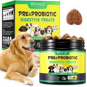Probiotic Chews for Dogs (Duck 120PCS), Probiotics for Dogs with Digestive Enzymes, Dog Probiotics for Yeast, Itchy Skin, Anti Diarrhea, Gut Digestive Health, Allergy & Immune Support, 10.6oz (300G)