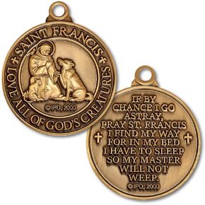 Saint Francis Love All of Gods Creatures Pet Tag