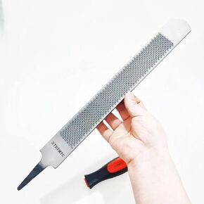 مبرد Farrier Rasp مزدوج الجوانب، مبرد حافر Farrier مع مقبض مطاطي، حوافر الحصان والخنازير، حافة دقيقة محسنة 14 بوصة (حوالي 35.5 سم)