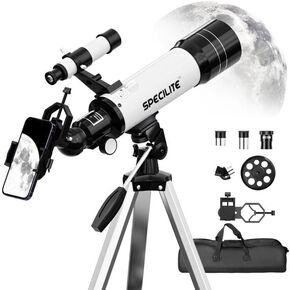 Telescope for Adults and Kids, 70mm Aperture 360mm Refractor Telescope for Astronomy Beginners(14.5x-108x), Portable Travel Telescope with Phone Adapter, Tripod and Carry Bag in Kuwait