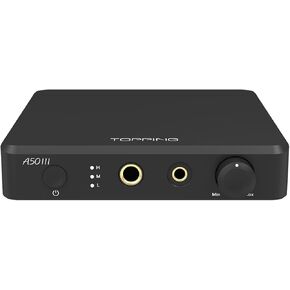 AOSHIDA Topping A50 III NFCA Headphone Amp, RCA/TRS Input HiFi Headphone Amp, 4.4mm/6.35mm Headphone Amplifier with 3 Gain Settings, 3500mW*2 Earphone Amplifier, 12V Trigger, Home Audio HPA (Black)