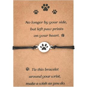 Dog Memorial Gifts for Loss of Dog Pet Paw Bracelet for Women Men Friendship Gifts for Best Friends Bereavement Gifts for Dog Cat Passing Away Gifts Pet Loss Sympathy Gifts for Dog Lovers Bracelets
