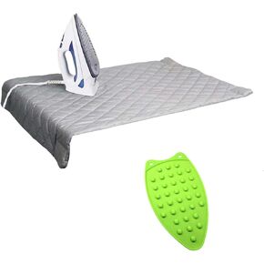 Dependable Industries Inc. Essentials Ironing Board Pad to Use Anywhere Quilted Magnetic Corners Iron Anywhere Travel Home with Silicone Heat Resistant Iron Rest Pad
