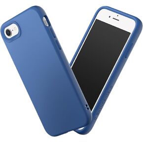 RhinoShield Case Compatible with iPhone SE3/SE2/8/7 | SolidSuit-Shock Absorbent Slim Design Protective Cover with Premium Matte Finish 3.5M/11ft Drop Protection Changeable Camera Rings - Cobalt Blue