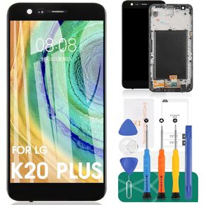 LCD Screen Replacement for LG K20 Plus 2017 TP260 MP260 VS501 for LG K10 2017 M250 Touch Screen Full Assembly Replacement Parts with Frame