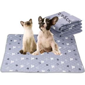 Reusable Puppy Pads,2 Pack 24"x36" Washable Pee Pads For Dogs Super Absorbent Non-Slip Leakproof Training Mats Waterproof Pet Training Pads for Puppy Playpen,Crate,Whelping Box, Potty Training