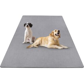 Non-Slip Plush Dog Pads Extra Large 48"x72" (High Pile-Grey, 48"x72")