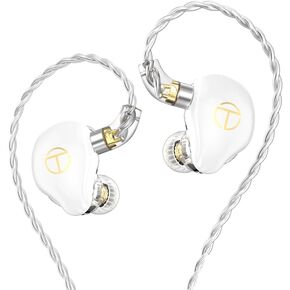 FEDAI in Ear Monitor Earbuds TRN ST7, 2DD 5BA HiFi Monitor Earphones Noise Cancelling Wired Earbuds Balanced Armature Dynamic Driver Hybrid Headphones with Microphones(Type-C Mic, Transparent)