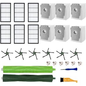 getalong Replacement Parts Compatible for Roomba s9 (9150) s9+ s9 plus (9550) s Series Robot Vacuum Cleaner ,1 Multi-Surface Rubber Brushes,6 Filters,6 Side Brushes,6 Dust Bags