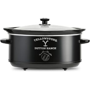 Yellowstone 7qt Slow Cooker with Manual Heat Control, Matte Black
