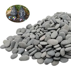 Tiny River Rocks, 0.5"-1.0" Pebbles for Plants & Succulents, Decorative Outdoor Landscaping Garden Rocks, Natural Pebbles Aquarium Rocks Gravel for Flower Bed Fish Tank Plants Vases (1LB)