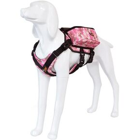 EM9N 新品 Dog Backpack Dogs Saddle Bag for Travel Camping Hiking Hound Pet Harness Travel Oxford Explosion Proof Medium & Large Dog Bulldog with 2 Side Pockets for Snacks (XL, Blue)