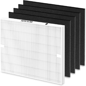 AP-1512HH True HEPA Replacement Filter Compatible with Coway Airmega Air Purifiers AP-1512HH, AP-1512HH-FP, AP-1518R, AP-1519P, Part # 3304899, 2 True HEPA Filter with 8 Activated Carbon Pre-Filters
