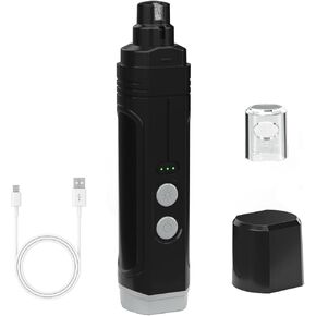 NUMINA Dog Nail Grinder with 2 LED Light,3-Speed, Professional Pet Nail Grinder for Dogs Super Quiet, Rechargeable Nail Trimmer for Small, Medium, Large Dog and Cat, Black